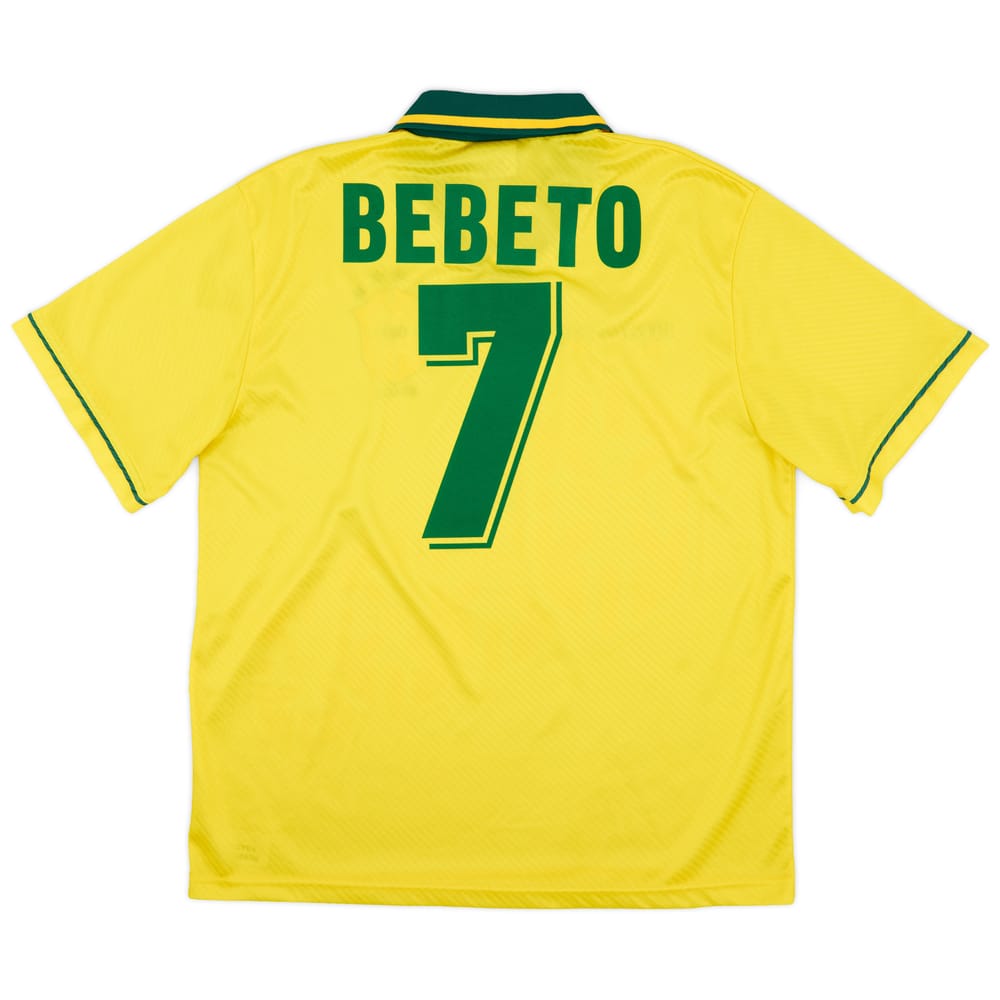 1994 Brazil Home Shirt Bebeto #7 - 9/10 - (L)