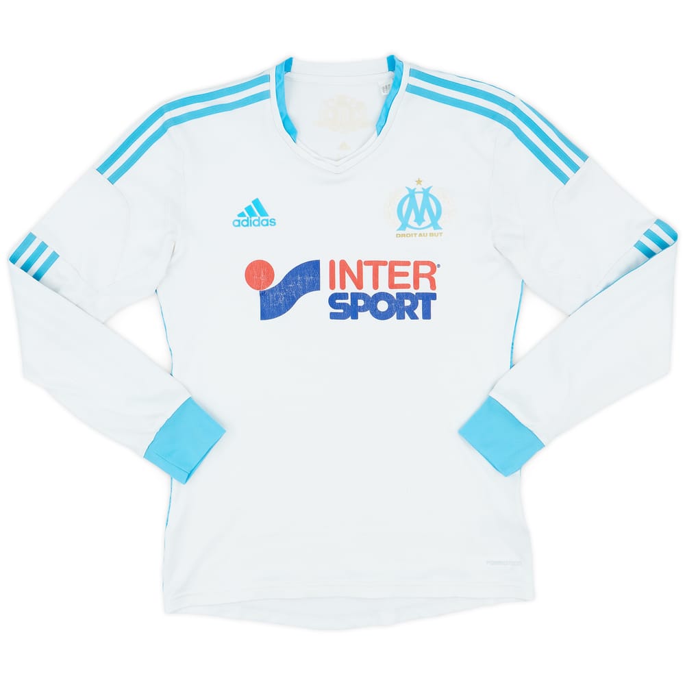 2013-14 Olympique Marseille Authentic Home L/S Shirt - 6/10 - (S)