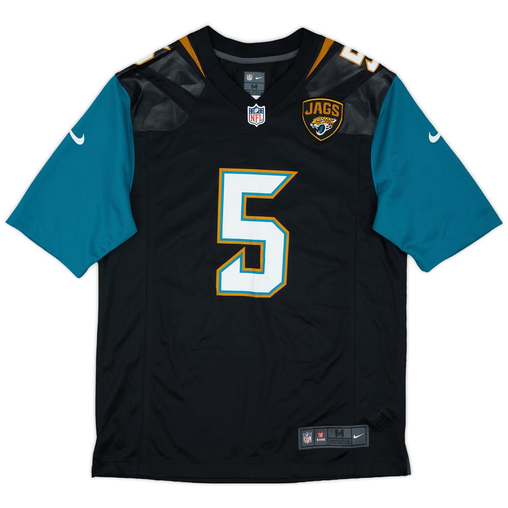 2014-17 Jacksonville Jaguars Bortles #5 Nike Game Home Jersey - 8/10 - (M)