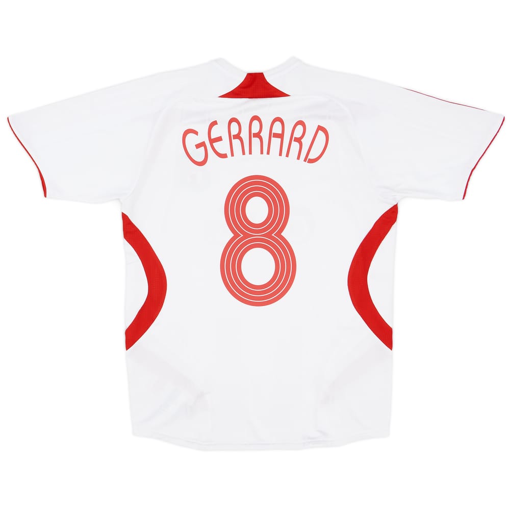 2007-08 Liverpool Away Shirt Gerrard #8 - 6/10 - (XL.Boys)