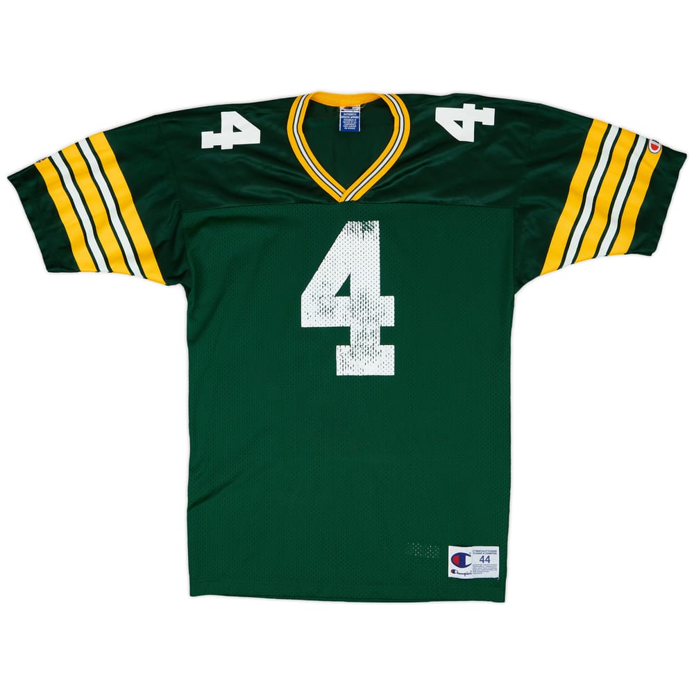 1992-96 Green Bay Packers Favre #4 Champion Home Jersey - 6/10 - (L)