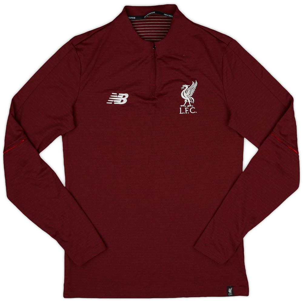 2018-19 Liverpool New Balance 1/4 Zip Drill Top - 9/10 - (S)