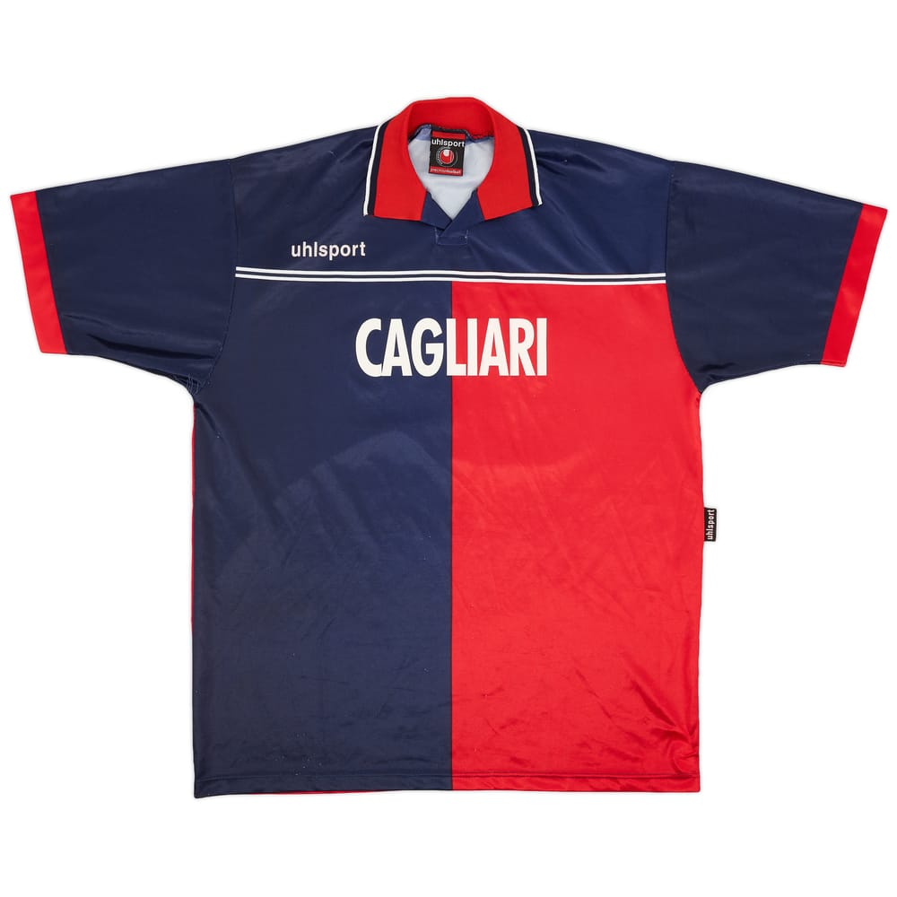 2000-01 Cagliari Uhlsport Training Shirt - 8/10 - (XL)