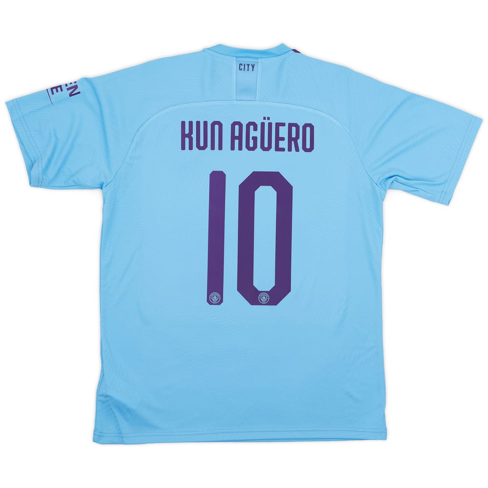 2019-20 Manchester City Home Shirt Kun Aguero #10 (L)