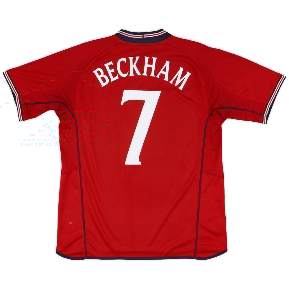 2002-04 England Away Shirt Beckham #7 - 5/10 - (XL)