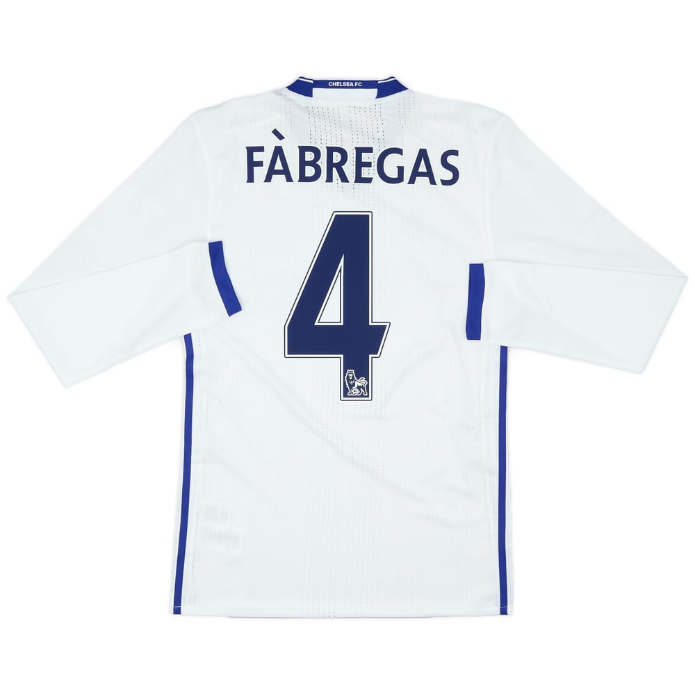 2016-17 Chelsea Player Issue Third L/S Shirt Fabregas #4 (S/M)