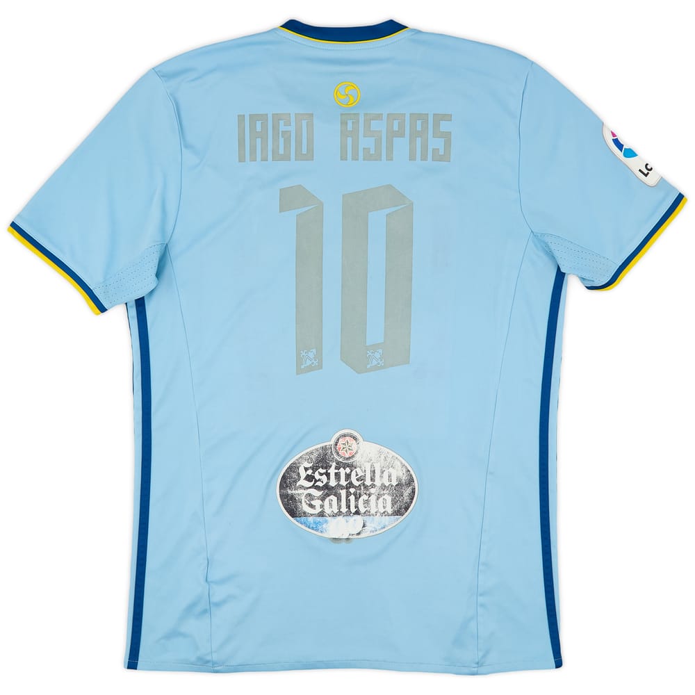 2016-17 Celta Vigo Home Shirt Iago Aspas #10 - 4/10 - (M)