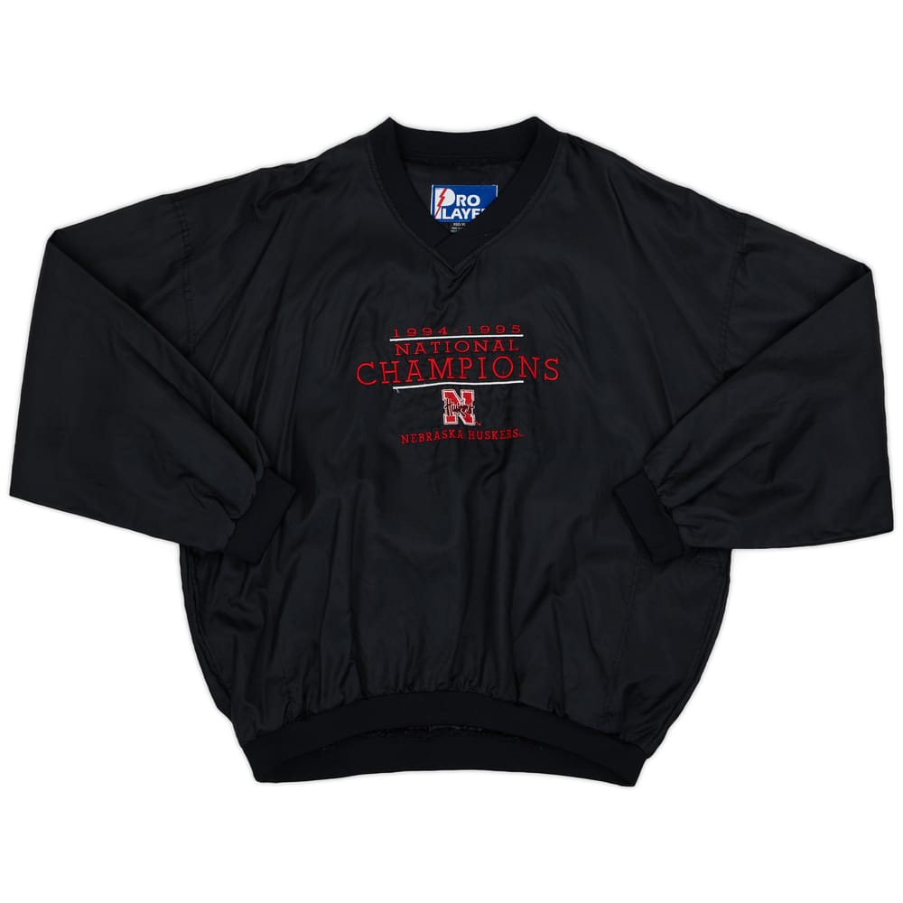 1994-95 Nebraska Cornhuskers National Champions Pro Player Pullover Windbreaker Jacket - 8/10 - (XL)