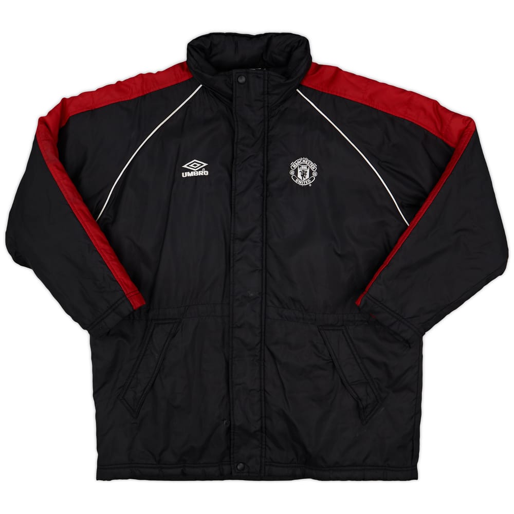 2000-01 Manchester United Umbro Padded Bench Coat - 8/10 - (L)