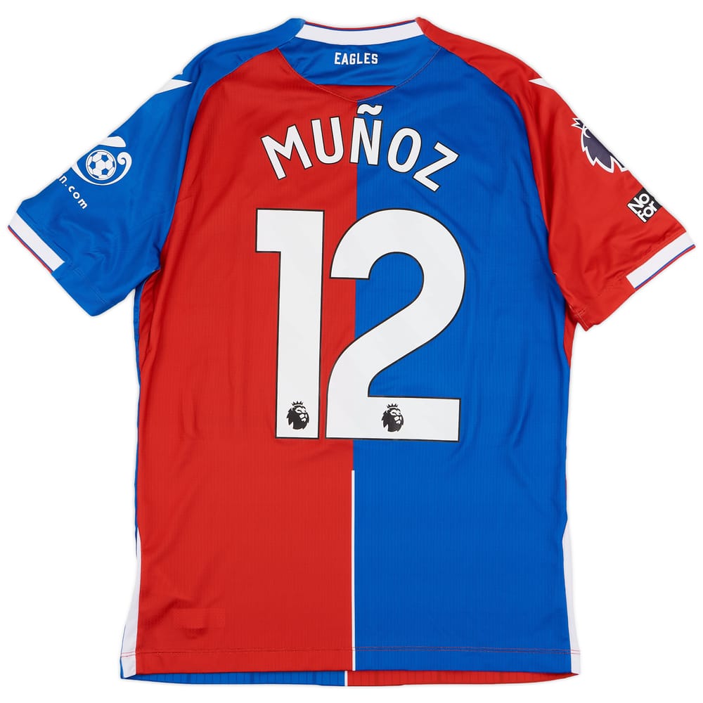2023-24 Crystal Palace Match Issue Home Shirt Munoz #12
