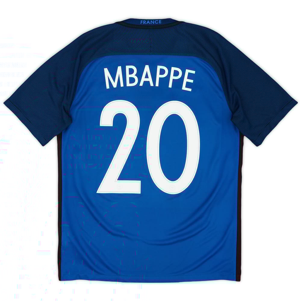 2016-17 France Home Shirt Mbappe #20 - 8/10 - (M)