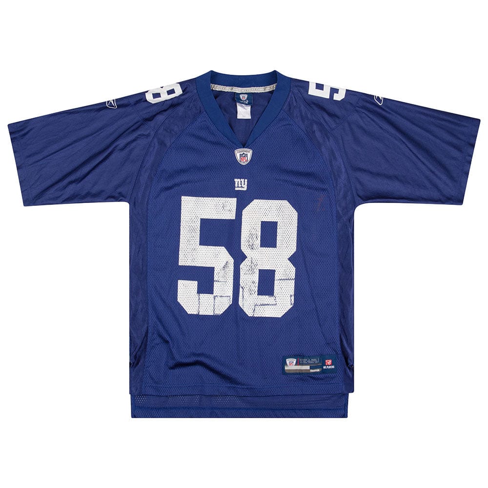 2011 New York Giants Herzlich #58 Reebok On Field Jersey (Home) M