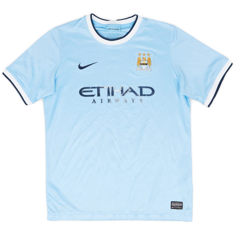 2013-14 Manchester City Home Shirt - 5/10 - (XL.Boys)