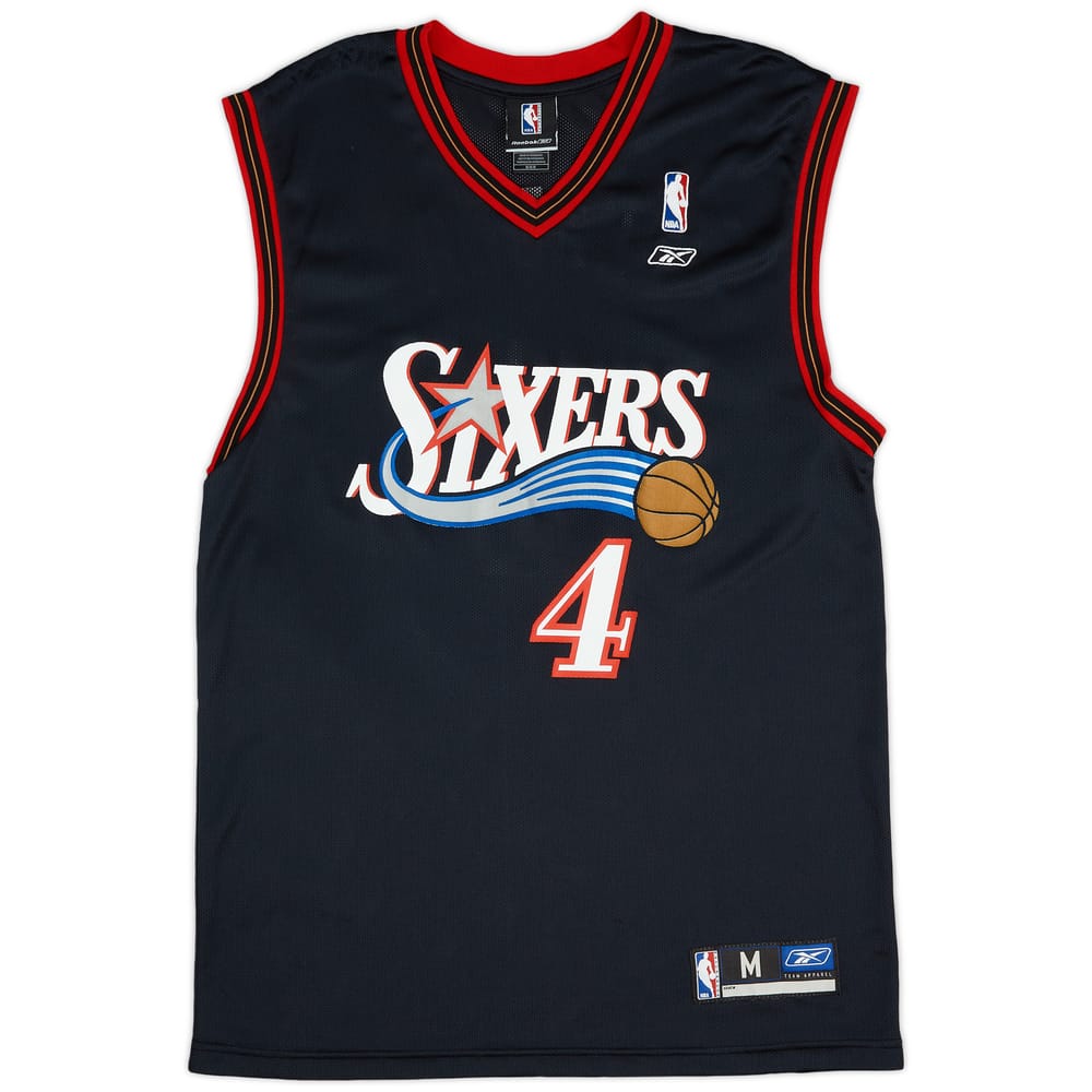 2005-06 Philadelphia 76ers Webber #4 Reebok Away Jersey (Excellent) M