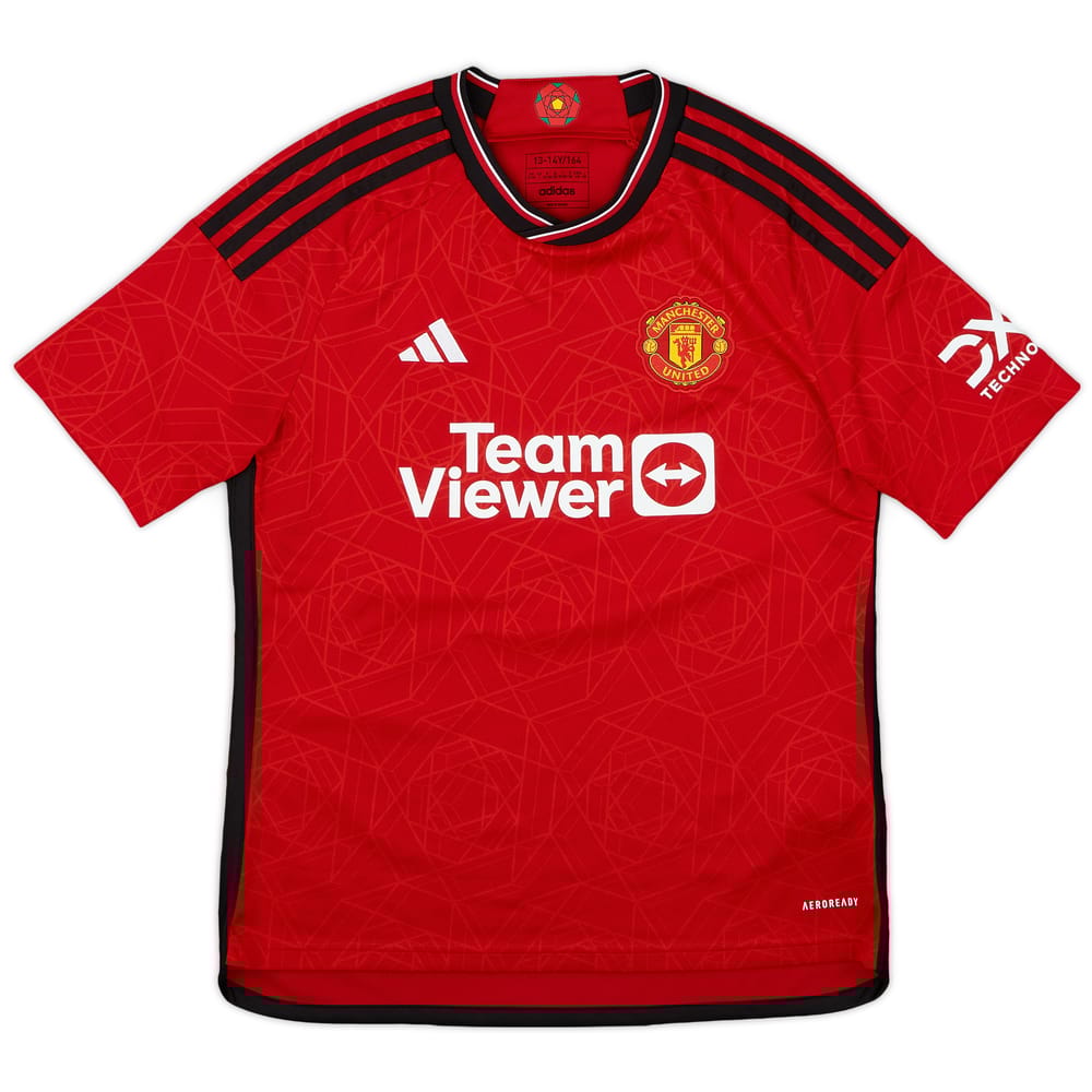 2023-24 Manchester United Home Shirt - 10/10 - (L.Boys)