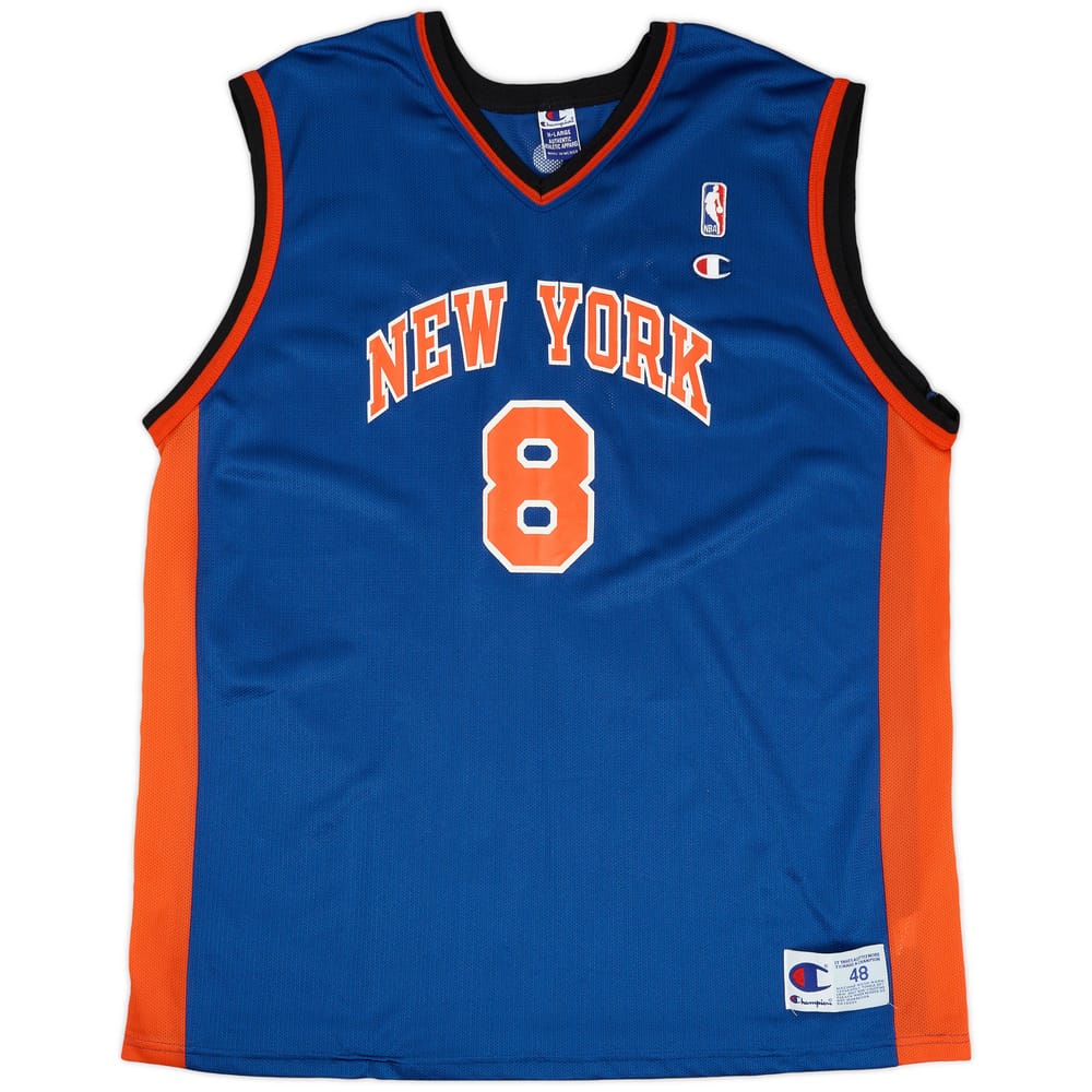 2001-02 New York Knicks Sprewell #8 Champion Away Jersey (Excellent) XL