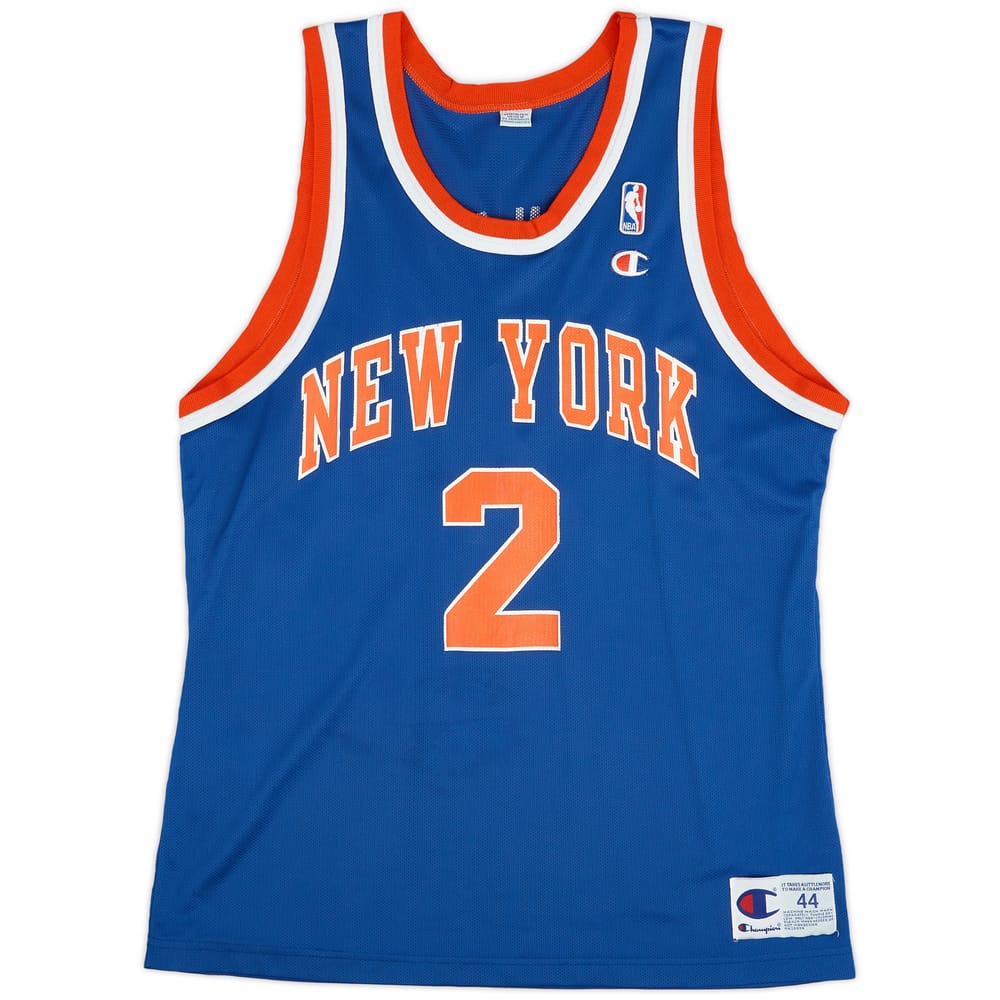 1996-97 New York Knicks Johnson #2 Champion Away Jersey (Very Good) L