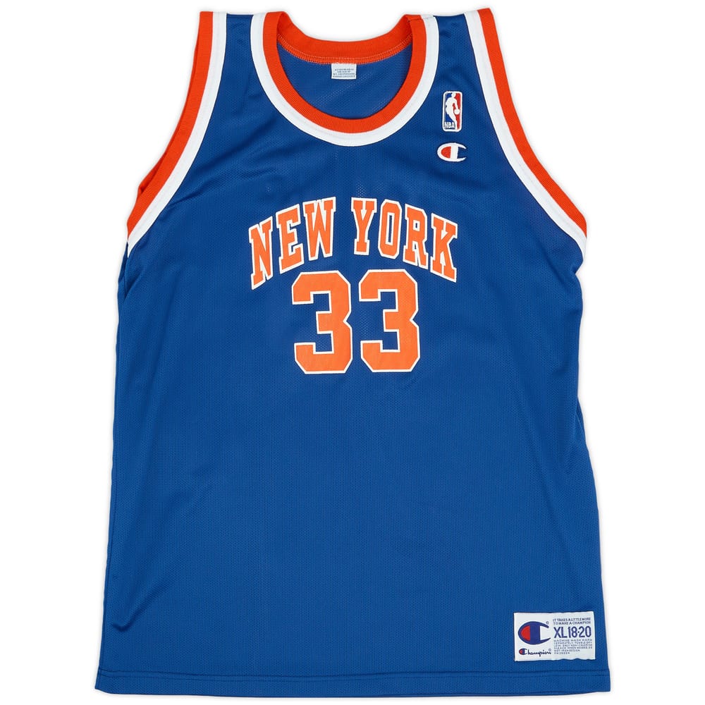 1995-97 New York Knicks Ewing #33 Champion Away Jersey (Very Good) XL.Kids