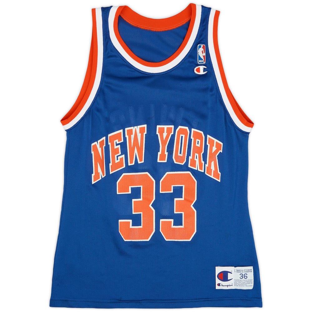 1991-95 New York Knicks Ewing #33 Champion Away Jersey (Very Good) S