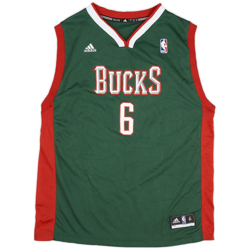 2010-12 Milwaukee Bucks Bogut #6 adidas Away Jersey (Excellent) XL.Kids