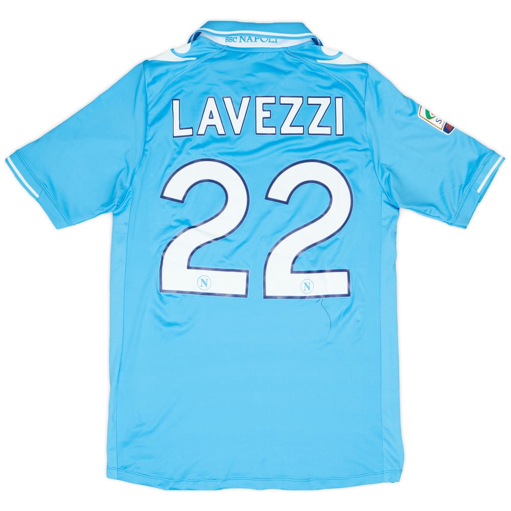 2011-12 Napoli Match Issue Home Shirt Lavezzi #22