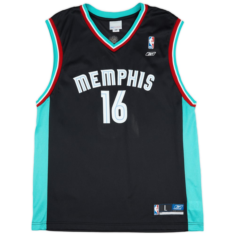 2002-04 Memphis Grizzlies Gasol #16 Reebok Away Jersey (Excellent) L