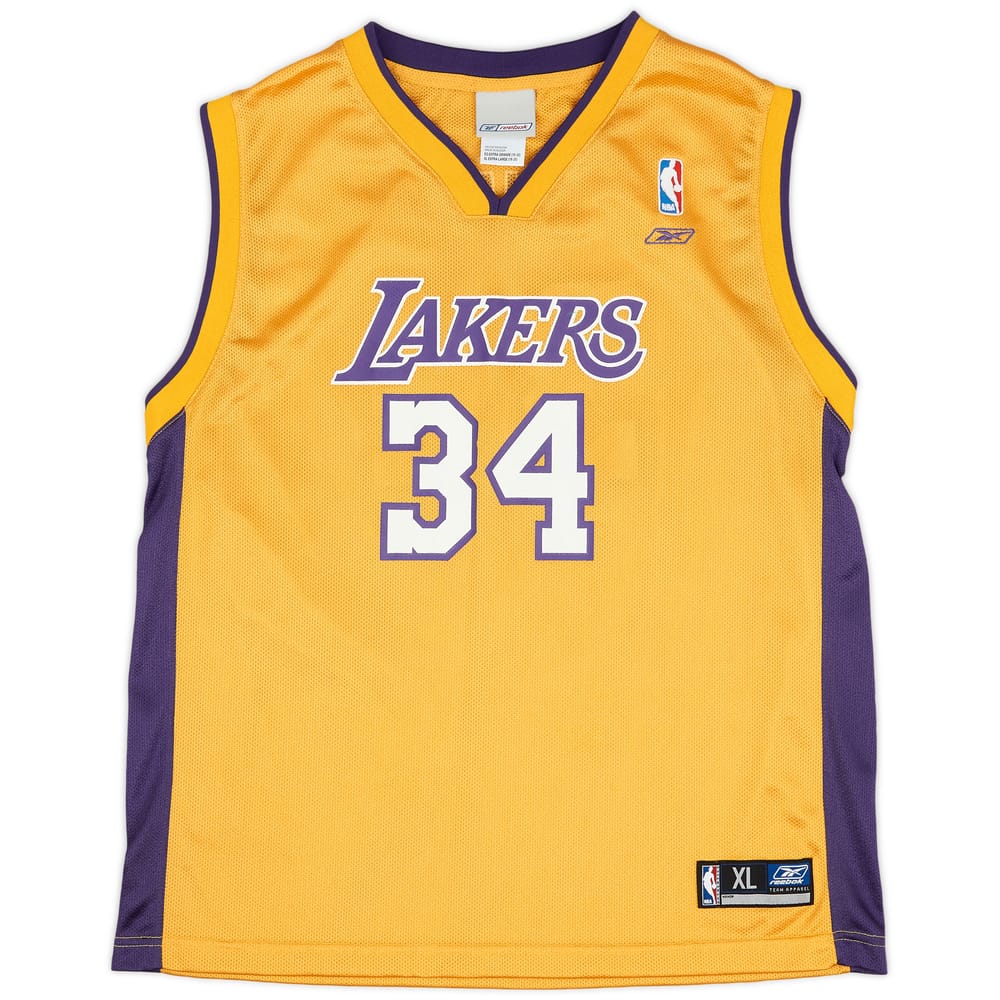 2002-04 LA Lakers O'Neal #34 Reebok Home Jersey (Excellent) XL.Kids