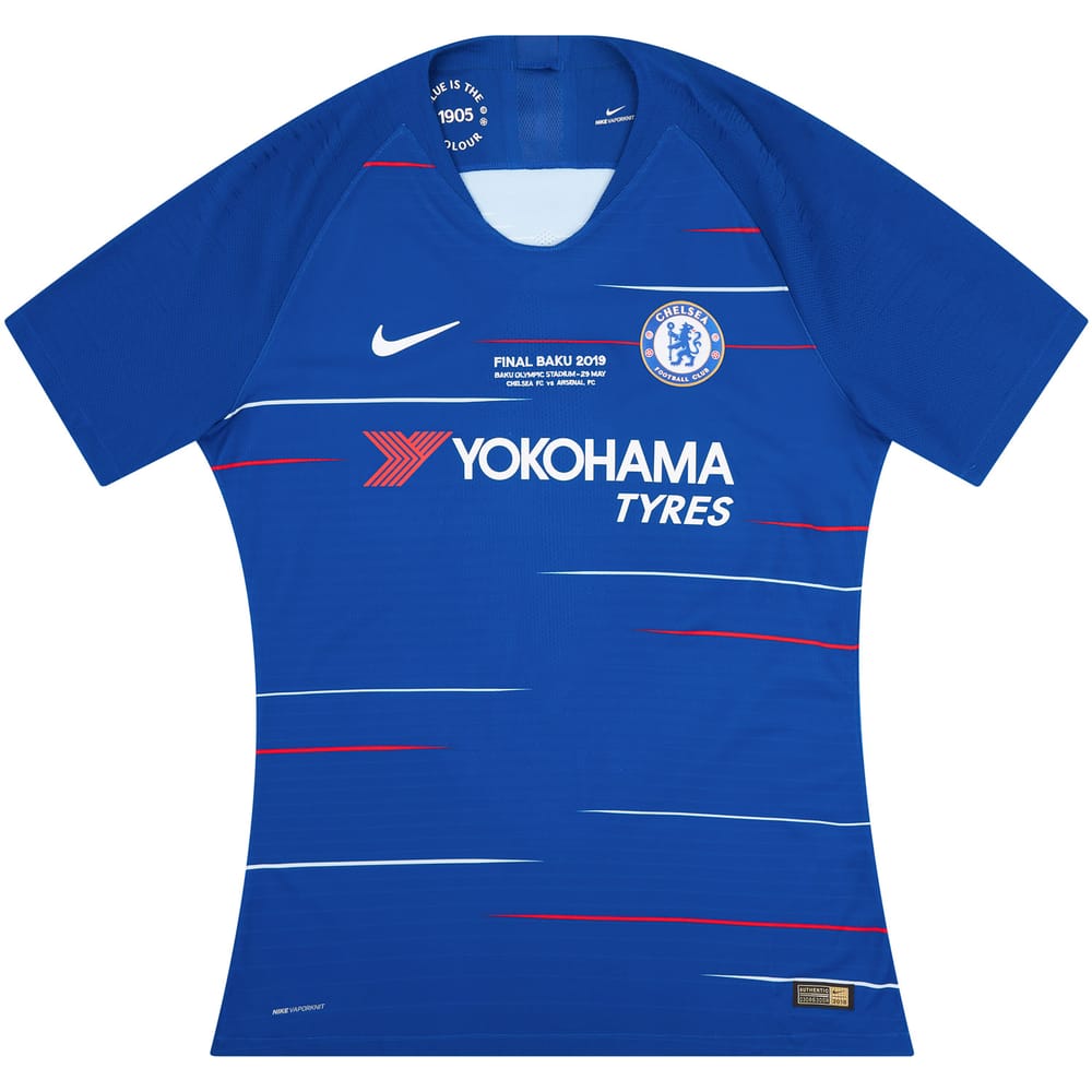 2018-19 Chelsea Player Issue 'Final Baku 2019' Home Shirt *As New*