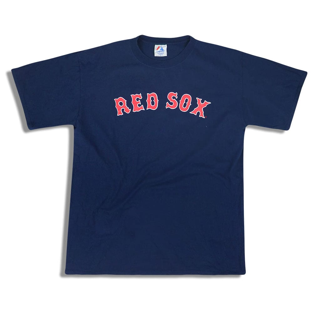 2002-05 Boston Red Sox Damon #18 Majestic Tee XL