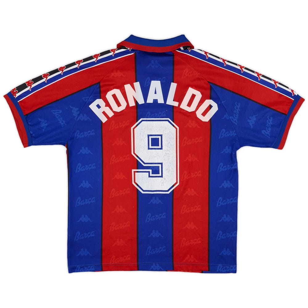 1995-97 Barcelona Home Shirt Ronaldo #9 - 6/10 - (M)