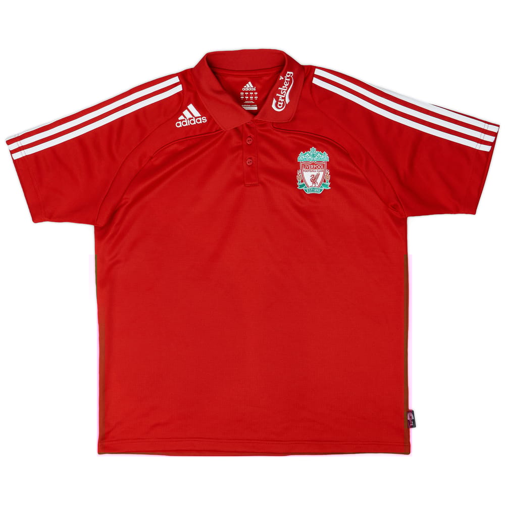 2008-09 Liverpool adidas Polo Shirt - 9/10 - (XL)