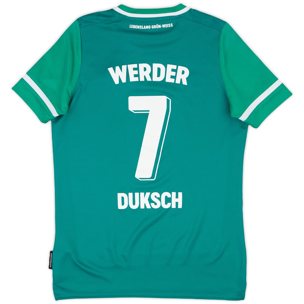 2021-22 Werder Bremen Home Shirt Duksch #7 - 8/10 - (XL.Boys)