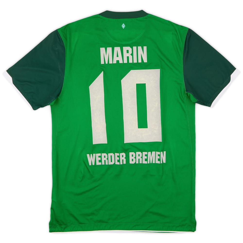 2010-11 Werder Bremen Home Shirt Marin #10 - 7/10 - (M)