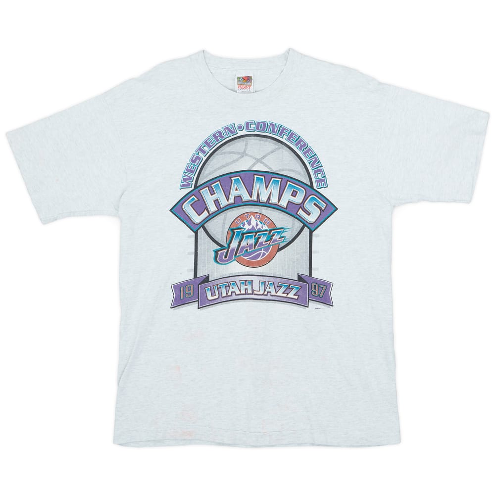 1997 Utah Jazz Western Conference Champs Tee - 3/10 - (L)