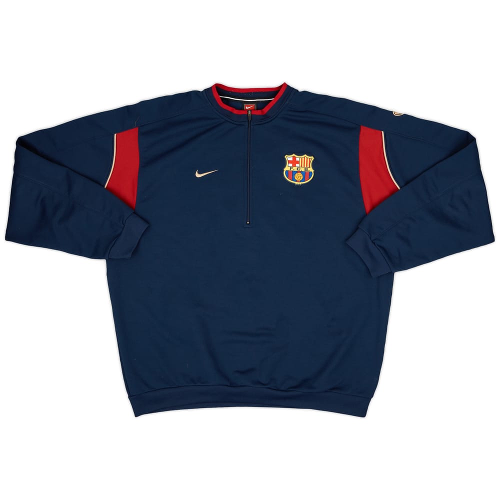 2001-02 Barcelona Nike 1/2 Zip Drill Top - 8/10 - (XL)