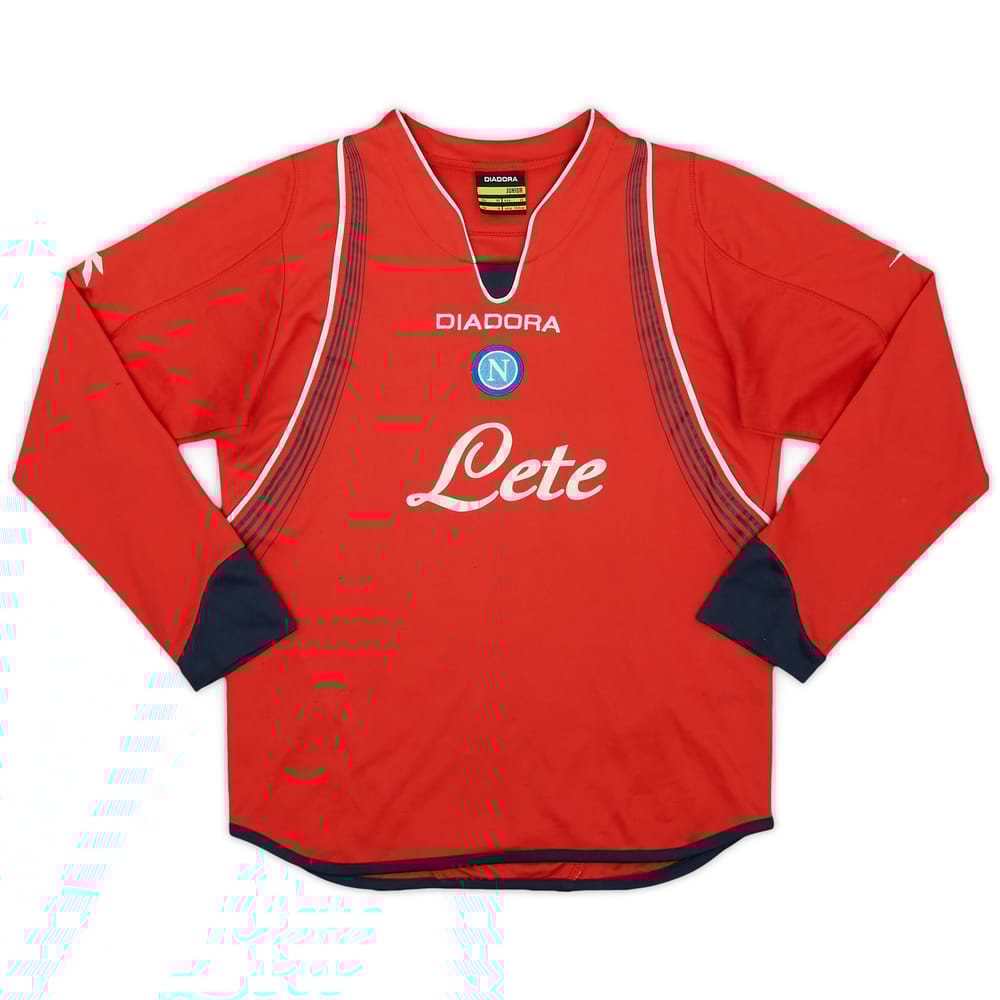 2007-08 Napoli Away L/S Shirt - 5/10 - (L.Boys)