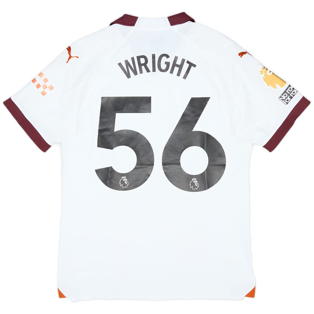 2023-24 Manchester City Match Issue Away Shirt Wright #56