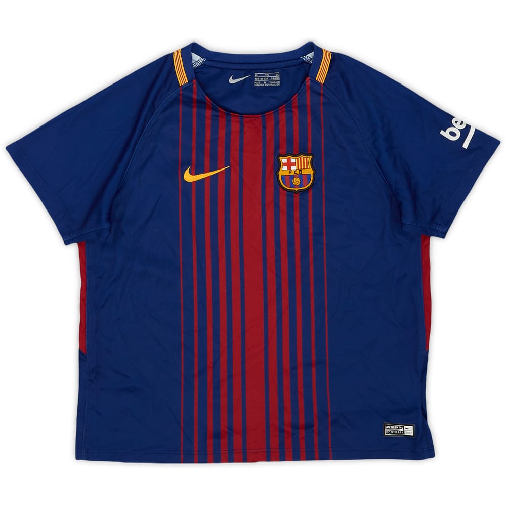 2017-18 Barcelona Home Shirt - 8/10 - (7-8 Years)
