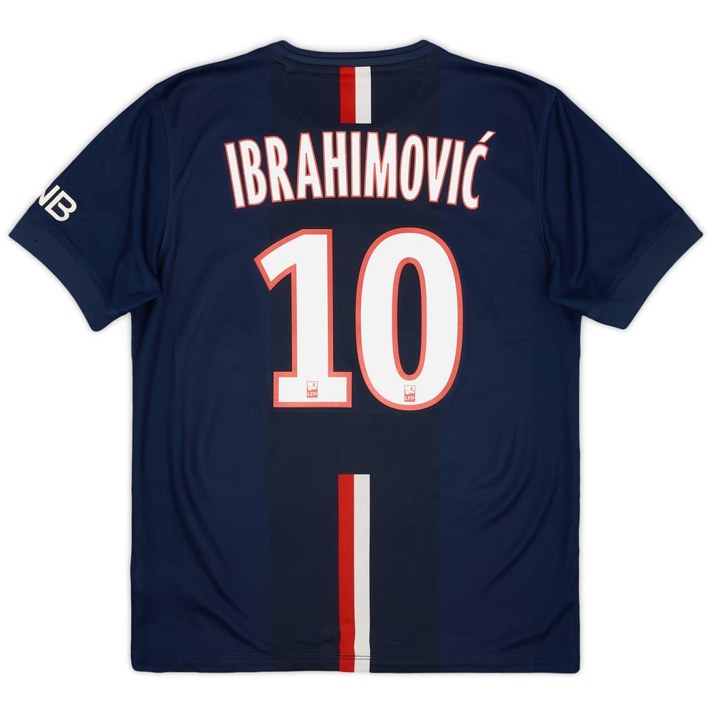 2014-15 Paris Saint-Germain Home Shirt Ibrahimovic #10 - 6/10 - (M)