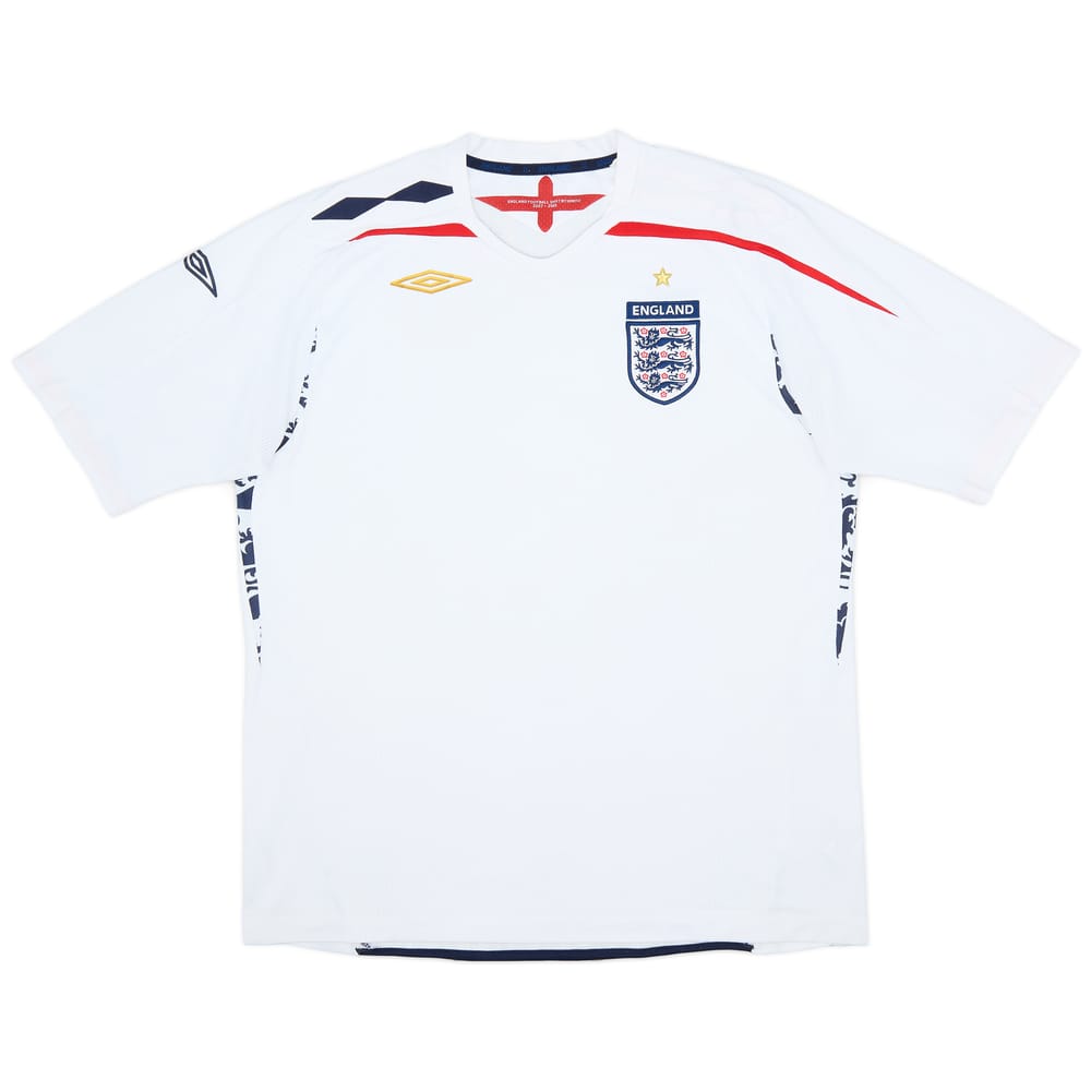 2007-09 England Home Shirt - 8/10 - (XL)