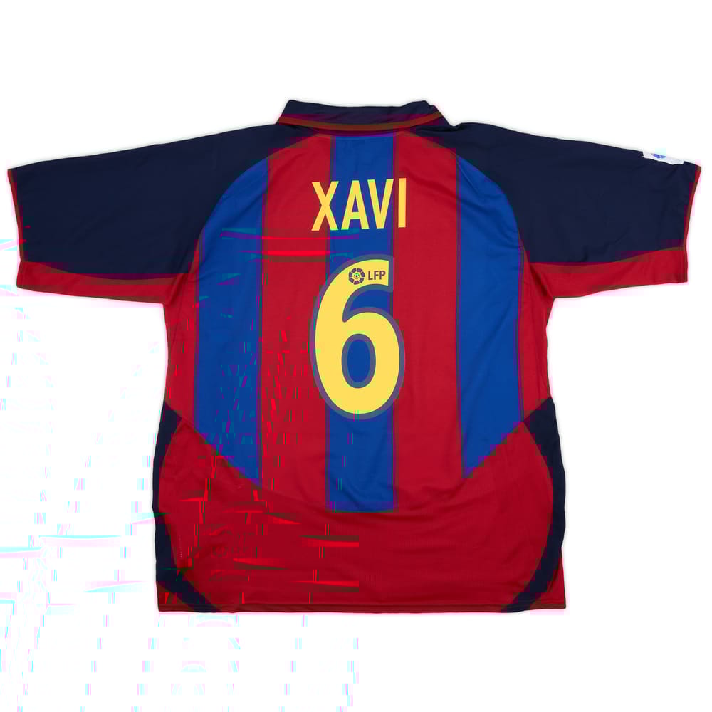 2003-04 Barcelona Home Shirt Xavi #6 - 8/10 - (XL)