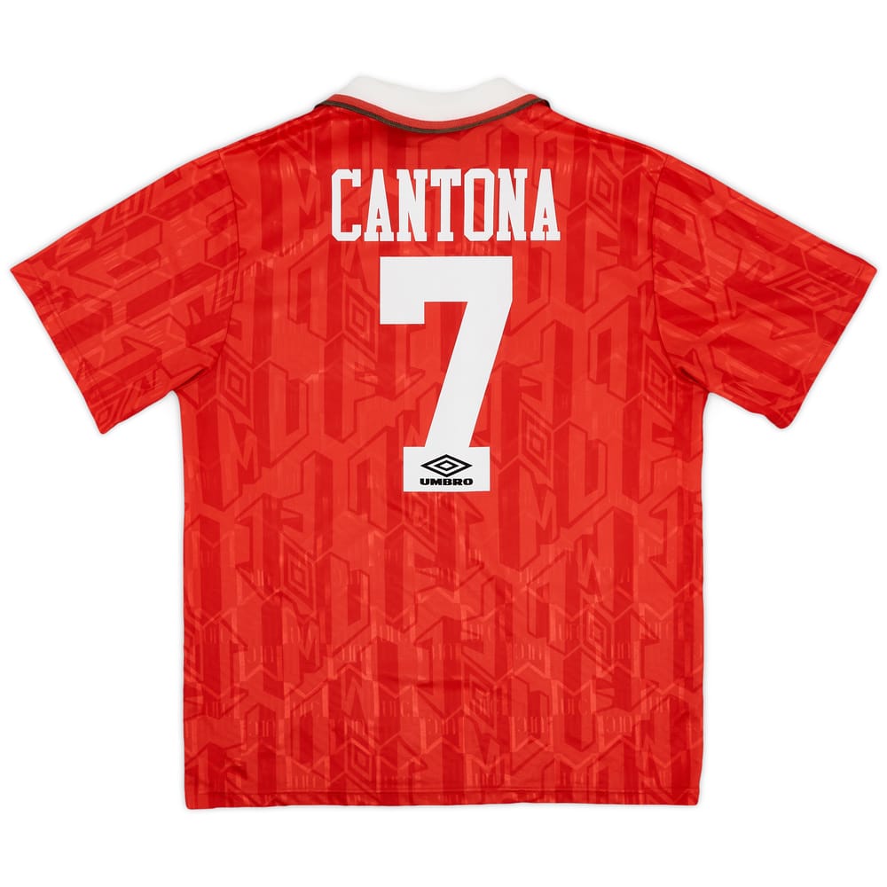 1992-94 Manchester United Home Shirt Cantona #7 - 8/10 - (XL)