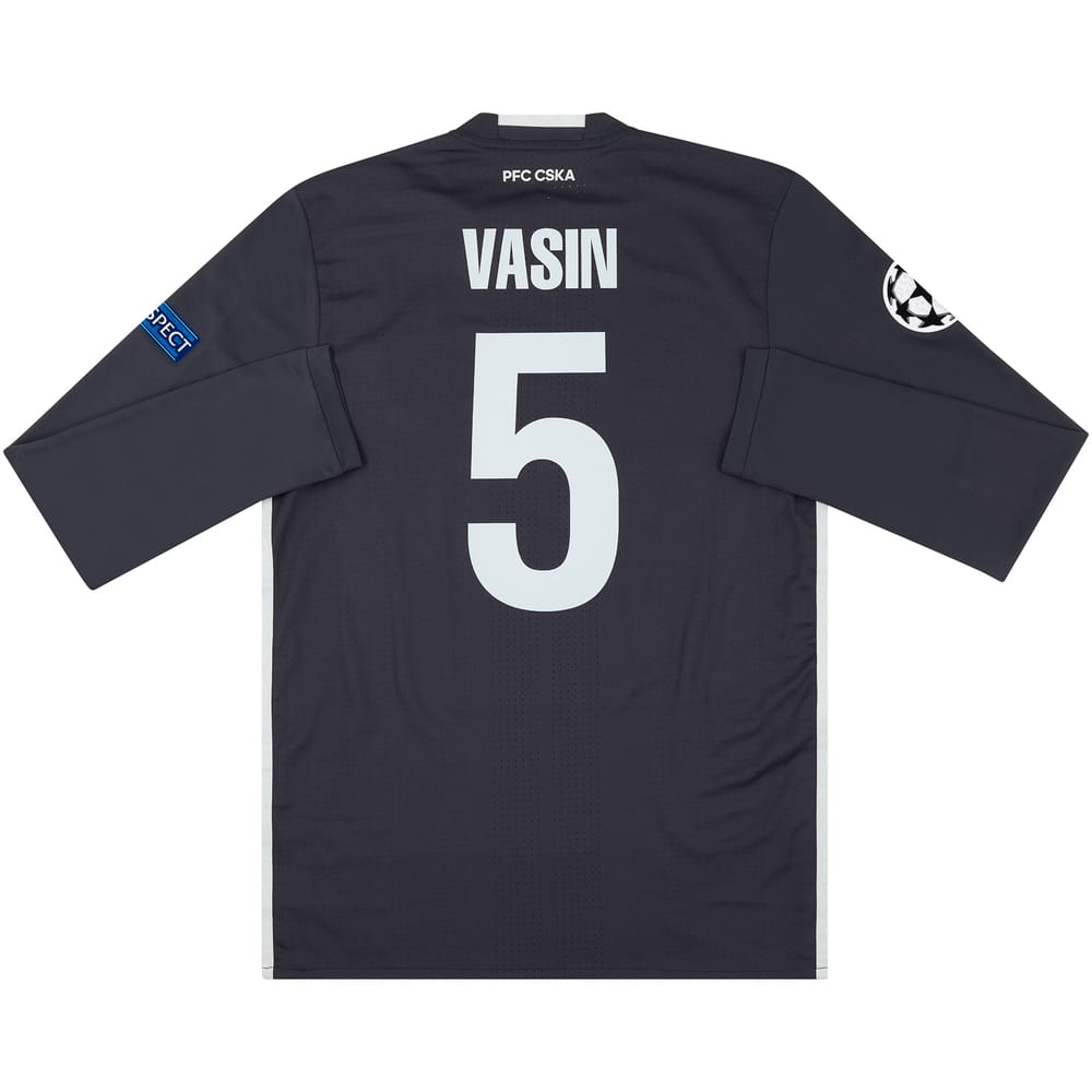 2017-18 CSKA Moscow Match Issue Champions League Third L/S Shirt Vasin #5 (v Manchester United)