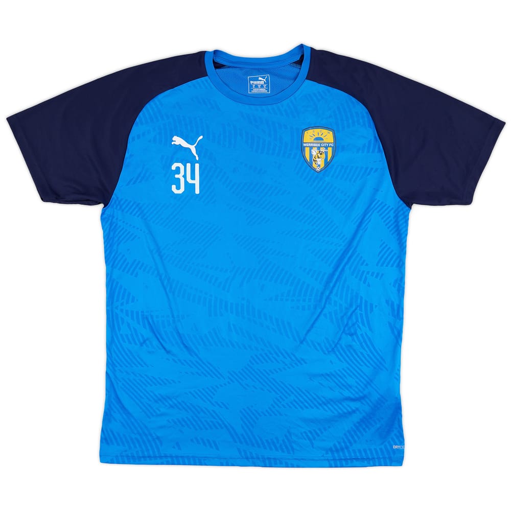 2018 Werribee City Player Issue Puma Training Shirt #34 - 10/10 - (XL)