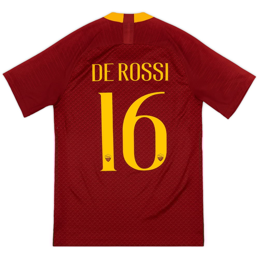 2018-19 Roma Home Shirt De Rossi #16 - 10/10 - (S)