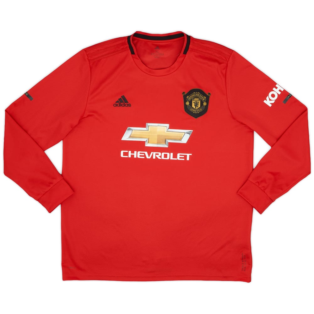 2019-20 Manchester United Home L/S Shirt - 9/10 - (XL)