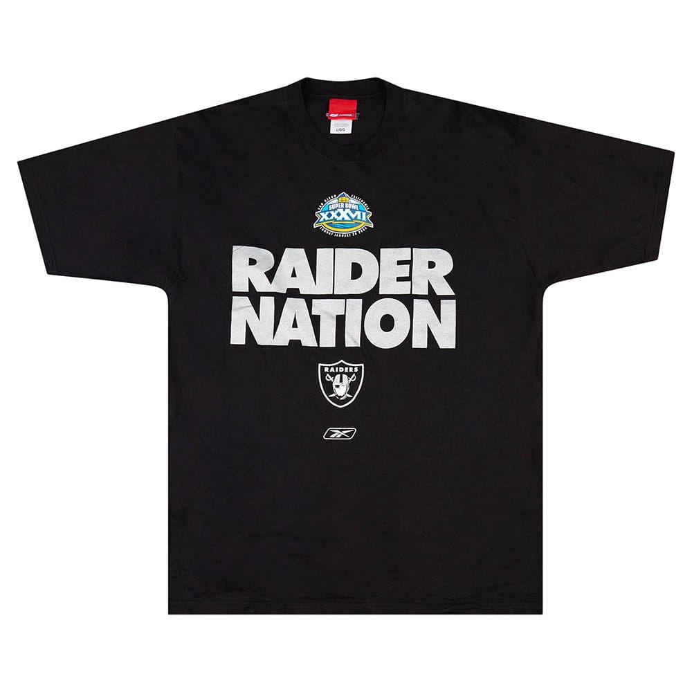 2003 Oakland Raiders Super Bowl XXXVII Reebok Graphic Tee L