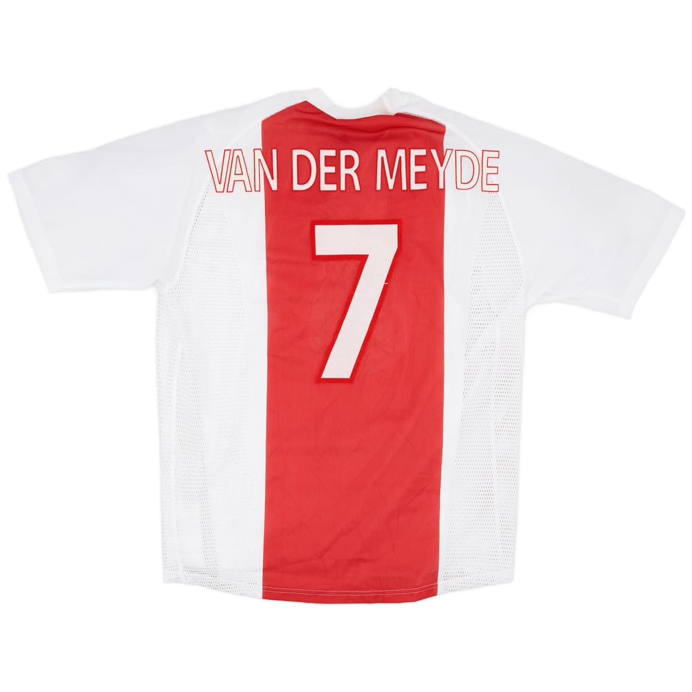 2002-03 Ajax Champions League Match Issue Home Shirt van der Meyde #7