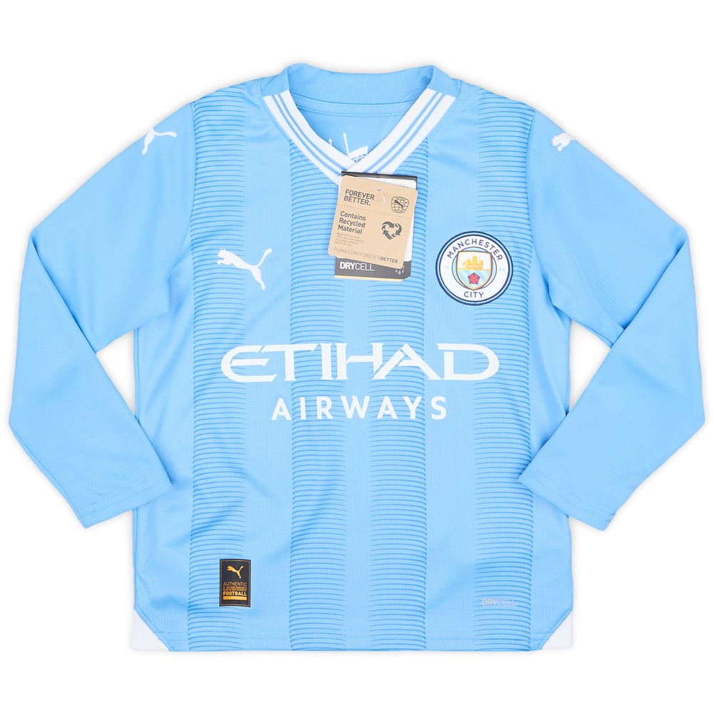 2023-24 Manchester City Home L/S Shirt (5-6 Years)