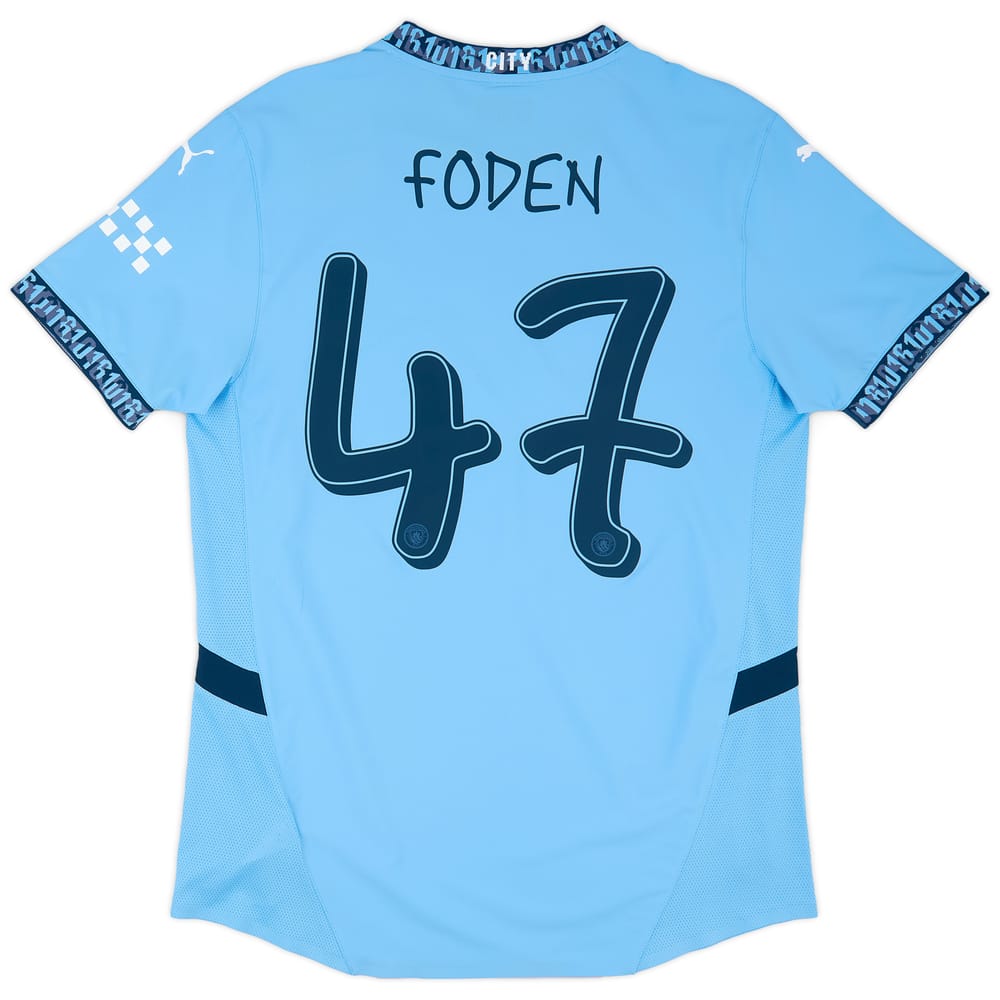 2024-25 Manchester City Authentic Home Shirt Foden #47